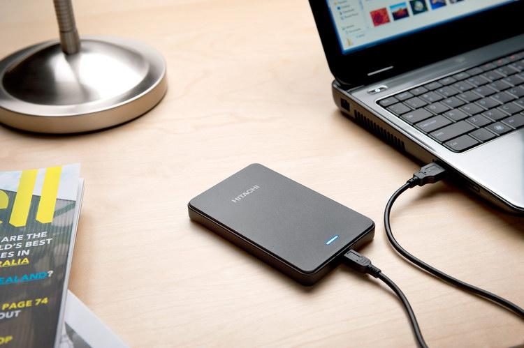 external HDD and laptop