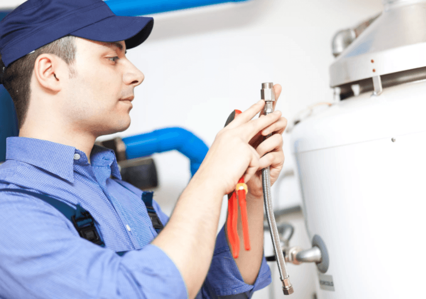 Preparing a water heater for cleaning at home