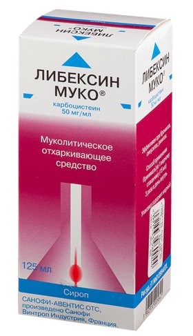 Expectorant syrup for dry cough Libeksin Muko