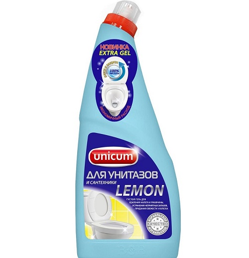 Toilet bowl cleaner from rust and limescale UNICUM for toilet bowl cleaner Lemon
