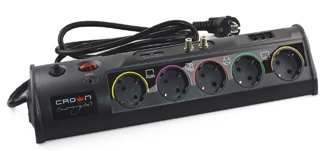 Surge protector for computers and other equipment Crown Micro CMPS-10