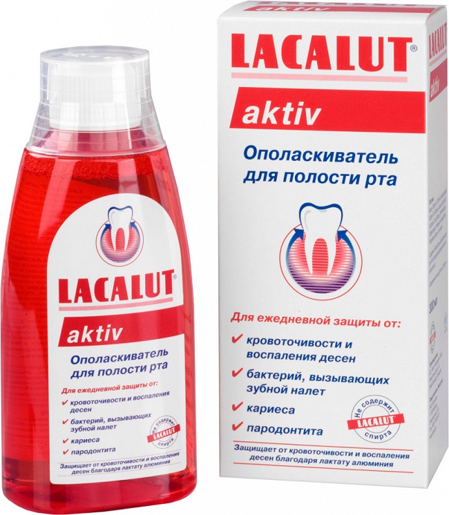 mouthwash for periodontitis and gingivitis LACALUT Active